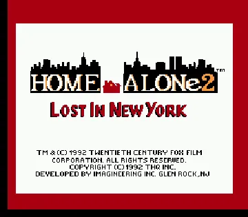 Home Alone 2 - Lost in New York (Europe) screen shot title